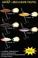 YAD Akito Blei-Spinner in Haikopfform UV-Aktiv enormer Druck mit Spinnerblatt