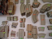 Faller ams Über 500 teiliges Schienenkonvolut zweispurig mit Sonderstücken