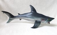 Hai 52cm Haifisch Großer Weißer Hai White Shark Kunststoff Spielfigur Fisch Deko