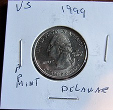 1999-P 25C Delaware 50 States Quarter