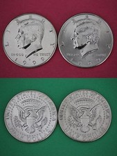 1999 P & D Brilliant Uncirculated John Kennedy Half Dollars Flat Rate Shipping