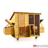214CM Hühnerhaus Legenest Auslauf Huhn rollbar Nagerstall Stall Hühnerstall