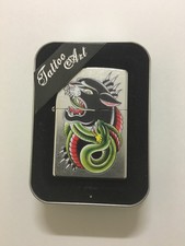 NIB Zippo Lighter STRANGLE HOLD TATTOO ART Black Panther Snake SEALED 20908 2005