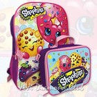 Shopkins Girl's Kids 16" Large School Book Backpack w/Detachable Lunch Bag Combo