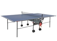 Stiga Tischtennisplatte  Indoor Basic Roller  Blau mit Netz nicht für Outdoor