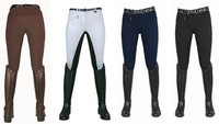 Reithose -Basic Belmtex Grip- 3/4 Besatz  schwarz blau braun weiss HKM 5909 3T 