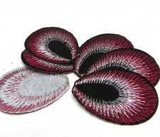 New 10pcs Embroidered Cloth Iron On Patch Sew Motif Applique peacock eye KQY-09