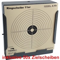 Kugelfang 14x14cm Stellen Aufhängen inkl. 50 Zielscheiben Kugelfangkasten