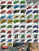 Disney Pixar Cars Mack Racer's Hauler Truck & Arten Racers Spielzeug Auto 1:55 