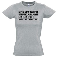 WTHAWP T-Shirt Women Pferd Pferde NEW FOREST reagiert aufs Wort Siviwonder 