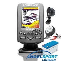 Lowrance HOOK-3x (Elite-3x) Portabel Echolot Fischfinder Geber 83/200 kHz Set1