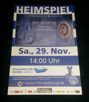 MSV Duisburg - SV Wehen Wiesbaden Postkarte Saison 2014/2015