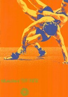 Olympische Spiele 1972 München Motiv "TEST-PLAKAT RINGEN" DIN A0 Otl Aicher