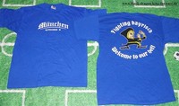 München T-Shirt Motiv 1 + FIGHTING BAYRISCH + in blau + neu + 100% Baumwolle