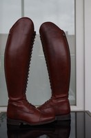 Lederreitstiefel mit Lammfell, NEUWERTIG, Schürstiefel, Celeris, Braun