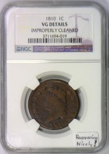 1810 Large Cent Ngc Certified