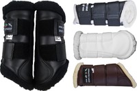 HKM Gamaschen Comfort weiß schwarz braun blau S M L XL mit Teddyfutter