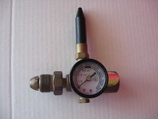 HELIUM TANK LATEX BALLOON VERTICAL BRASS VALVE REGULATOR WITH GAUGE