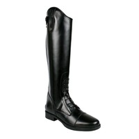 QHP Leder-Reitstiefel Julia für Kinder schwarz normale Wadenweite Gr. 30 - 40 