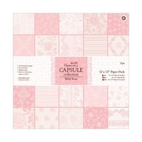 Paket Scrapbooking Papier CAPSULE -Wild rose  Block 32  Blatt 30,5x30,5 