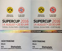 Borussia Dortmund BVB - FC Bayern -SUPERCUP- **2 Tickets SÜD** 