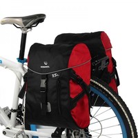 Wasserabweisende Fahrradtasche Gepäckträgertasche Doppelt Fahrrad Tasche 2x 15L