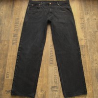 LEE W36 L30 Herrenjeans gerdes Bein schwarz Denim Jeans 36/30