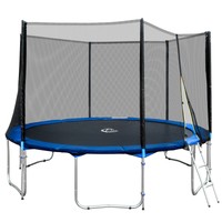 Outdoor Trampolin Gartentrampolin Komplettset Sicherheitsnetz Leiter 395 cm TÜV