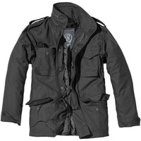 Brandit Mens M65 Classic Security Field Jacket Police Coat Military Parka Black