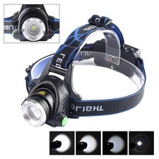 5000LM Zoomable XM-L T6 LED 18650 Tactical Military HeadLamp HeadLight Light