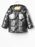 NWT BABY GAP WINTER JACKET WARMEST PUFFER JACKET METALLIC GREY SIZE 0-6 MONTHS