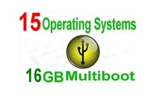 16GB USB Multiboot Flash Drive, 15 bootable Systems, enjoy Linux!