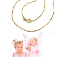 Baby Kinder Kette Collier Panzer Halskette Länge 38 cm Echt Gold 333 Gelbgold