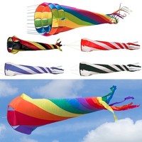 Windturbine 60-220cm Rainbow Windsack Windsocke Windspiel Leinenschmuck Turbine
