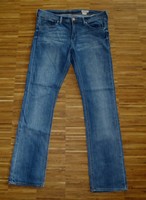 H&M Damen Stretch Jeans STRAIGHT FIT Straight Leg Regular Waist Denim W34 L34