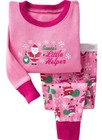 Santa Rose Christmas Baby Toddler Kid's Boy Girls Sleepwear Pajama Sets G7067