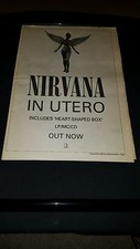 Nirvana In Utero Rare Original U.K. Promo Poster Ad Framed!