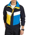 Nautica Performs Mens Jacket Sz S Navy Blue Multi Water Resistant Windbreaker