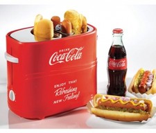 Coca-Cola Pop-Up Hot Dog Toaster Adjustable Cooking Timer Kitchen Appliances Red