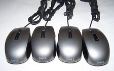 Lot of 4 Dell Silver Black Usb Optical 6 Button Scroll Wheel Mice Dp/N Y357C