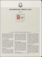 Frankreich 1992: Rennrodeln in La Plagne, 1 Marke **