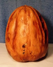 Decorative Ceramic Walnut, 9 Inches Tall
