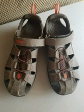 EUC BOYS TEVA  DOZER GRAY ORANGE VELCRO HIKING WATER SPORT SANDALS SIZE 4