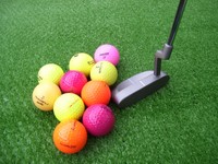 Golfschläger  Putter + 10 bunte Golfbälle  AAAA bis AAA