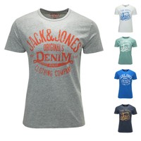 NEU Jack & Jones Herren T-Shirt Kurzarm Rundhals Shirt Tee Crew Neck Color Mix %