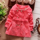 Baby clothes kids girls Double-breasted coat autumn windbreak coat 3-4T