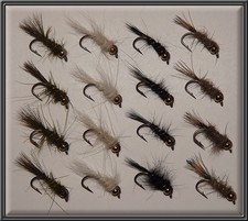 16 GOLD HEAD EARS NYMPHS FLIES HAND TIED TROUT FISHING FLY fo rod reel line 10's