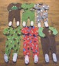 Lot of 6 Boys Fleece Footed Carters Pajamas Blanket Sleepers 2T