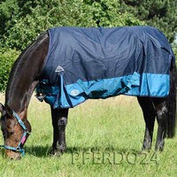pferdo24 Daselfo Regendecke BasicLine Lech navy/petrol ungefüttert Pferdedecke