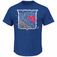 NHL Eishockey T-Shirt NEW YORK NY RANGERS Logo Hockey Pond von Majestic
